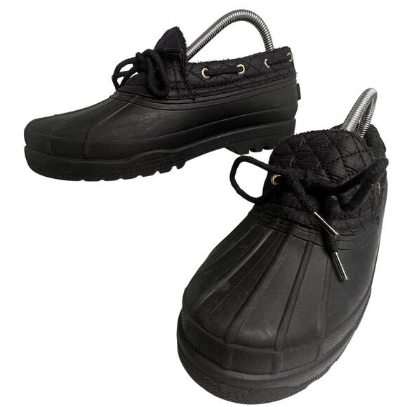 Sperry Top Sider Low Duck Waterproof Rain Rubber Shoes Black Women 8.5 STS95272 - Picture 5 of 16